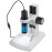 28X-220X 5MP Continuous Parfocal Zoom USB Digital Microscope with Track-stand