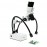 20X-30X Compact Fixed-Lens Stereo Boom-Arm Microscope with Dual Gooseneck LED Lights