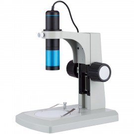 10X-64X 5MP Continuous Parfocal Zoom USB Digital Microscope with Track-stand